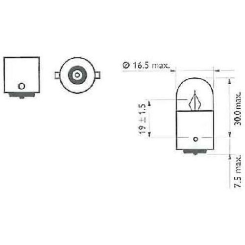 Philips Lampe 12V 5W R5W BA15S | 1 Pièce