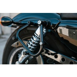 SW-Motech SLC Seitenträger Links Harley-Davidson XL 1200 C/CX/V/X ('05-'22)/XL 883 L/N/R ('04-'22) | Schwarz