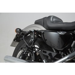 SW-Motech Portaequipajes Lateral Derecho SLC Harley-Davidson XL 1200 C/CX/V/X ('05-'22)/XL 883 L/N/R ('04-'22) | Negro