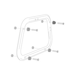 SW-Motech Kit Adattatore Portapacchi EVO per Valigie Laterali AERO ABS | Nero