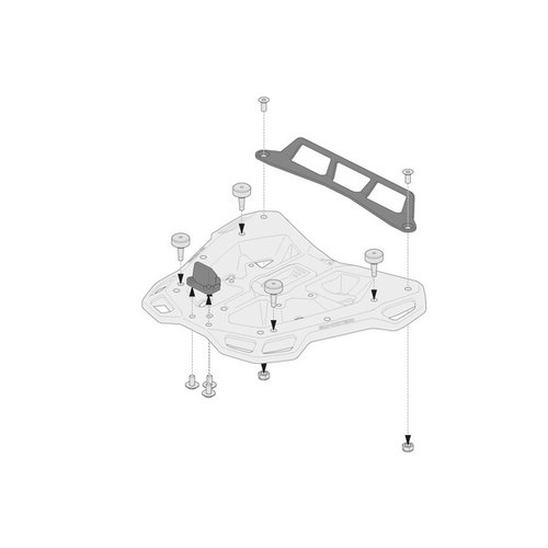 SW-Motech Adapter Kit Pour Top Cases Givi/Kappa Avec Monolock | Le Noir