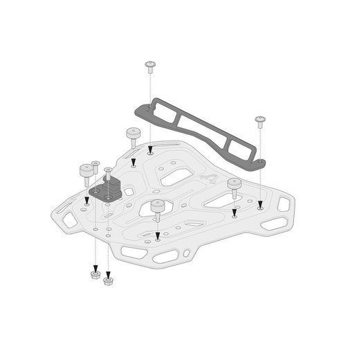 SW-Motech Kit D'adaptation Pour ADVENTURE-RACK Noir | Pour top Cases Shad