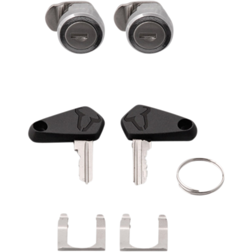 SW-Motech TRAX Lock Set with 2 Locks | Silver
