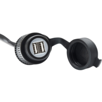 Dubbele USB-Oplaadaansluiting met Kabelboom