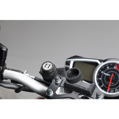 SW-Motech USB-Doppelladebuchse mit Kabelbaum