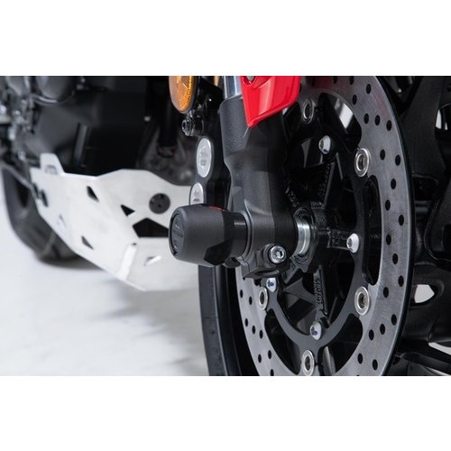 SW-Motech Kit Pattini Asse Anteriore Yamaha MT-09 Tracer 9/GT ('21-'22) | Nero