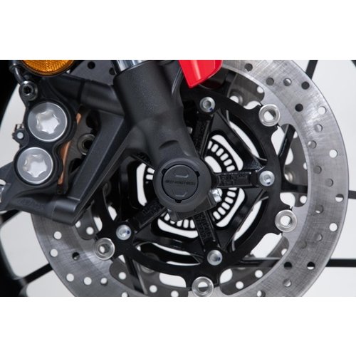 SW-Motech Kit Pattini Asse Anteriore Yamaha MT-09 Tracer 9/GT ('21-'22) | Nero