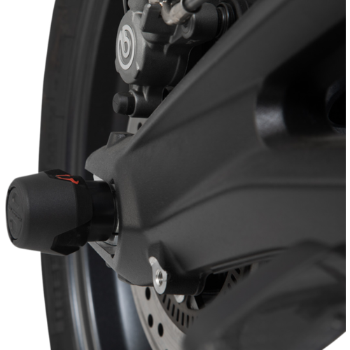 SW-Motech Rear Axle Slider Set Yamaha MT-10/SP ('16-'22)/YZF-R1 1000 ('15-'22) | Black