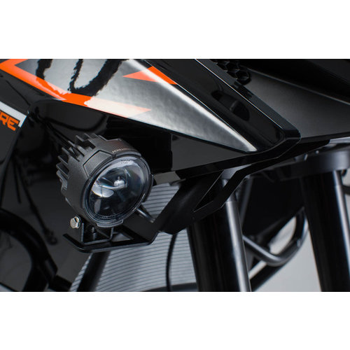 SW-Motech Kit de Montaje de Luces KTM Adventure 1190/R ('13-16)/1090/R ('17-18)/1050 ('17-18) | Negro