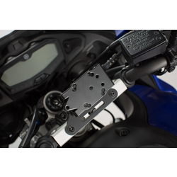 SW-Motech Soporte GPS Para Barra Transversal Yamaha MT-07 Tracer/7/GT ('16-'22) | Negro