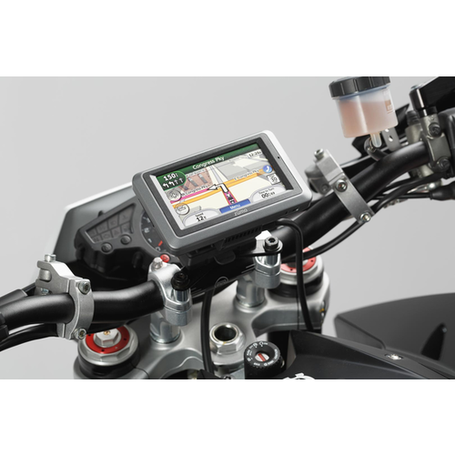 SW-Motech Handlebar GPS Mount BMW R/KTM/Suzuki/Yamaha | Black