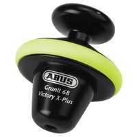 Granit Victory XPlus 68 Candado de Disco Negro Amarillo - Perno de Acero Templado de 14 mm, Cilindro Anti-Ganzúa ABUS XPlus, Certificado Sold Secure Diamond y ART 4 Estrellas, Disponible en Versiones Full, Half y Roll Up