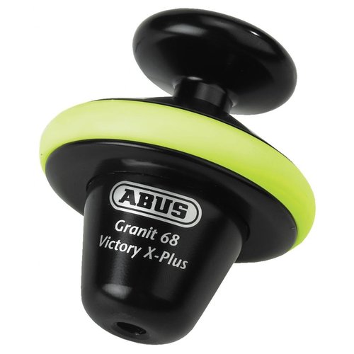 Abus Granit Victory XPlus 68 Candado de Disco Negro Amarillo - Perno de Acero Templado de 14 mm, Cilindro Anti-Ganzúa ABUS XPlus, Certificado Sold Secure Diamond y ART 4 Estrellas, Disponible en Versiones Full, Half y Roll Up