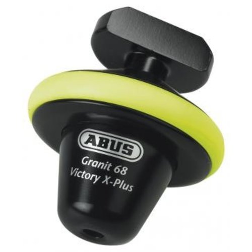 Abus Granit Victory XPlus 68 Candado de Disco Negro Amarillo - Perno de Acero Templado de 14 mm, Cilindro Anti-Ganzúa ABUS XPlus, Certificado Sold Secure Diamond y ART 4 Estrellas, Disponible en Versiones Full, Half y Roll Up