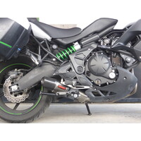 OVAL INOX CARBON TOP (Cut & Slip – On) Uitlaat voor Kawasaki Versys 650 ('17–'20) | (Kies Optie)