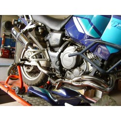 OVAL INOX con Escape Completo Sistema 2en1 para Yamaha XTZ 750 SuperTeneré