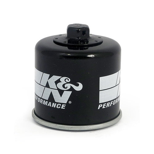 K&N Filtro Olio con Dado Superiore per Honda/Triumph/Yamaha | Nero