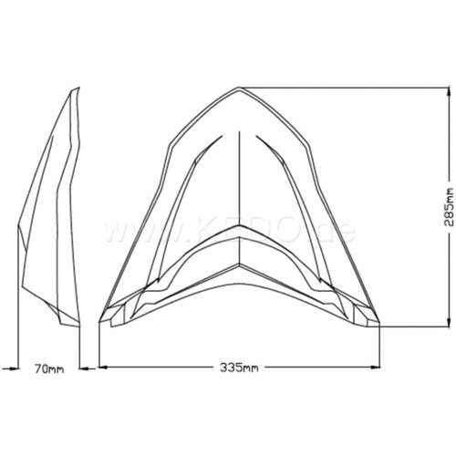 Kedo Mini aile avant Yamaha Ténéré 700 | Noir