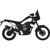 Sticker sticker gestileerde Yamaha Ténéré 700 | Zwart