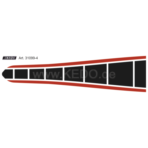 Kedo Voorspatbord Sticker Yamaha Ténéré 700 | Rood, Wit, Zwart