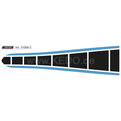 Kedo Front Fender Sticker Yamaha Ténéré 700 | Blue, Black