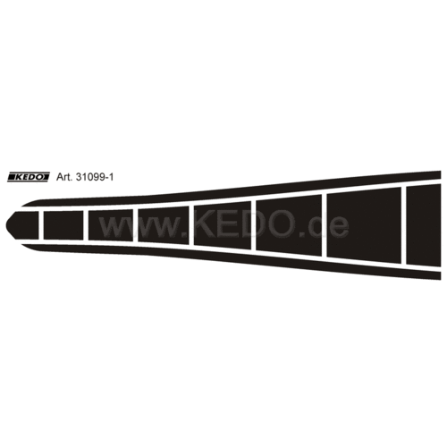 Kedo Mudguard Sticker Yamaha Ténéré 700 | Black, White