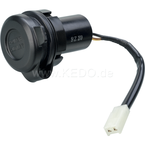 Kedo Vehicle Power Socket with Lid and Snap-On Terminal