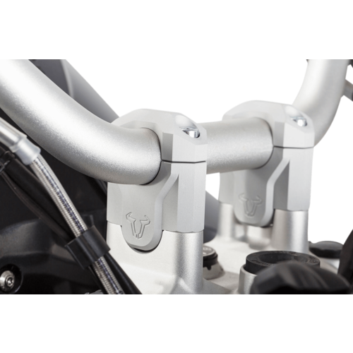 SW-Motech Elevador de Manillar BMW R 1200 GS/A ('13-'18)/R 1250 GS/A ('19-'22) | Plata, Anodizado