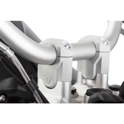 SW-Motech Rehausse de Guidon BMW R 1200 GS/A ('13-'18)/R 1250 GS/A ('19-'22) | Argent, Anodisé