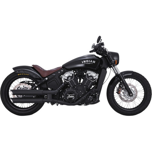 Black Twin Slash 3'' Slip-ons for Indian Scout 15-21