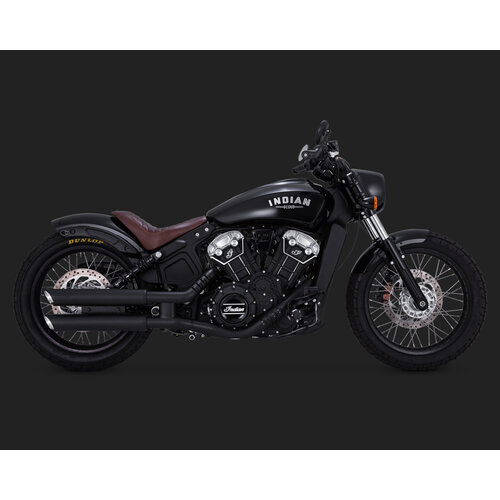 Black Twin Slash 3'' Slip-ons - Indian Scout 15-21