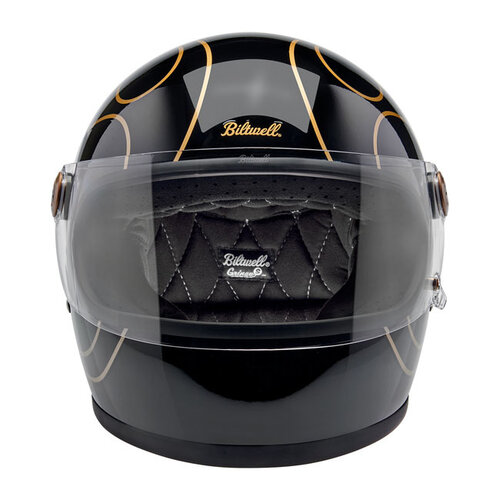 Biltwell Gringo S Helmet Gloss Black Flames| ECE R22.06