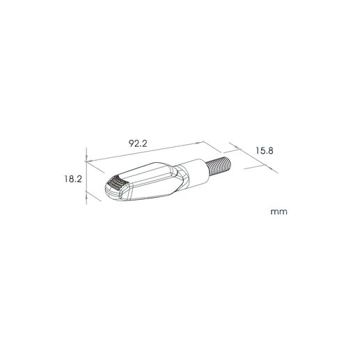 KOSO Indicateur de Feu de Circulation GW-01 | Lentille Fumée