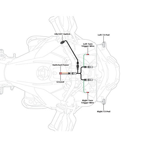 Denali Kabelboom Voor T3-Schakelsignalen Met Aan/Uit-Schakelaar