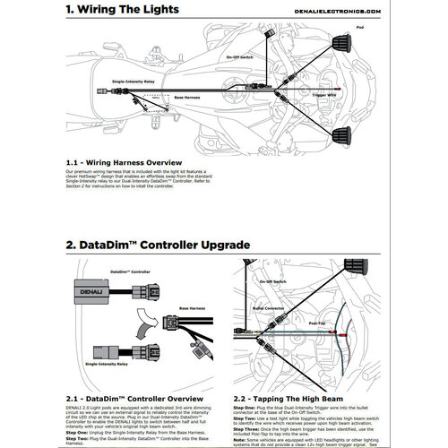 Denali Controlador De Intensidad Dual DataDim™ Para Arnés De Luces De Conducción