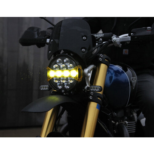 Denali Faro Anteriore Per Moto D14 Destroyer A LED | Universale, Rotondo, 6,75"