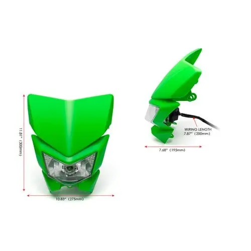 Faro universale Supermoto verde