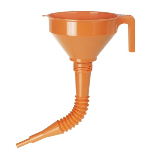 Pressol Entonnoir Orange 160 mm HDPE avec Bec Flexible 1,2 L