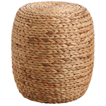 Aubry Gaspard Pouf rond en jacinthe