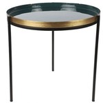 Countryfield Table d'appoint rd Madras L bleu vert