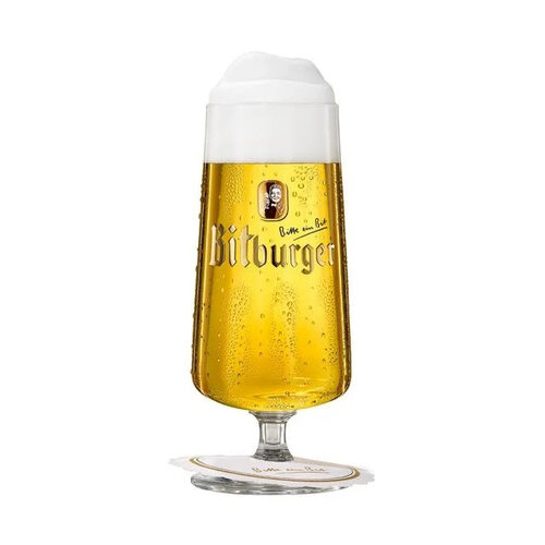 Bitburger Bierglas op Voet 