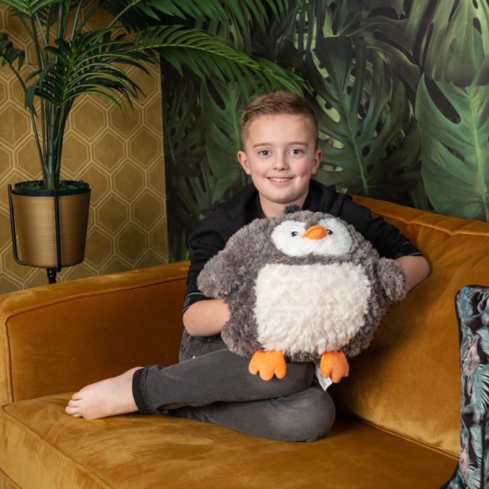 Noxxiez Noxxiez handwarmer knuffelkussen Pinguin