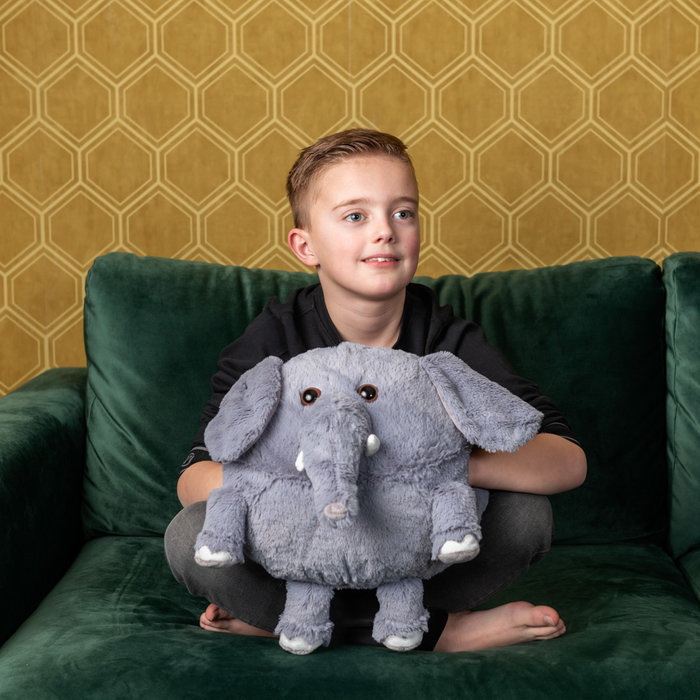 Noxxiez Noxxiez handwarmer knuffelkussen Olifant