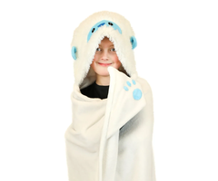 Noxxiez Noxxiez knuffeldeken met capuchon Yeti