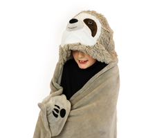 Noxxiez Noxxiez animal hooded blanket Sloth