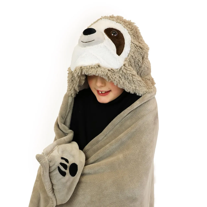 Noxxiez Noxxiez animal hooded blanket Sloth
