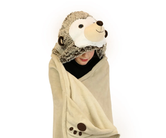 Noxxiez Noxxiez animal hooded blanket Hedgehog