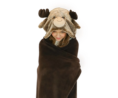 Noxxiez Noxxiez animal hooded blanket Reindeer