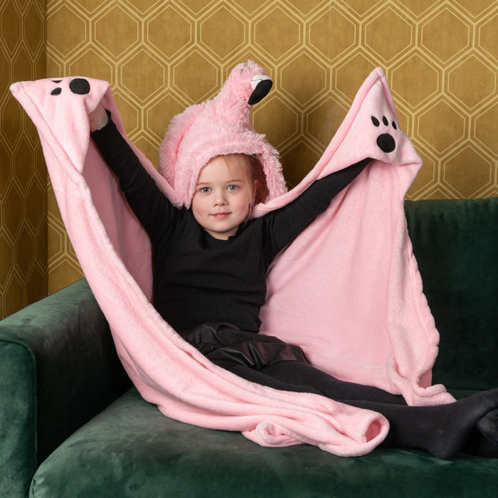 Noxxiez Noxxiez animal hooded blanket Flamingo