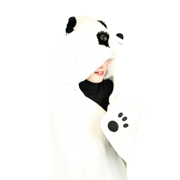 Noxxiez Noxxiez knuffeldeken met capuchon Panda
